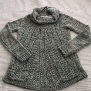 Anthropologie Cabled Cowl Pullover Sweater